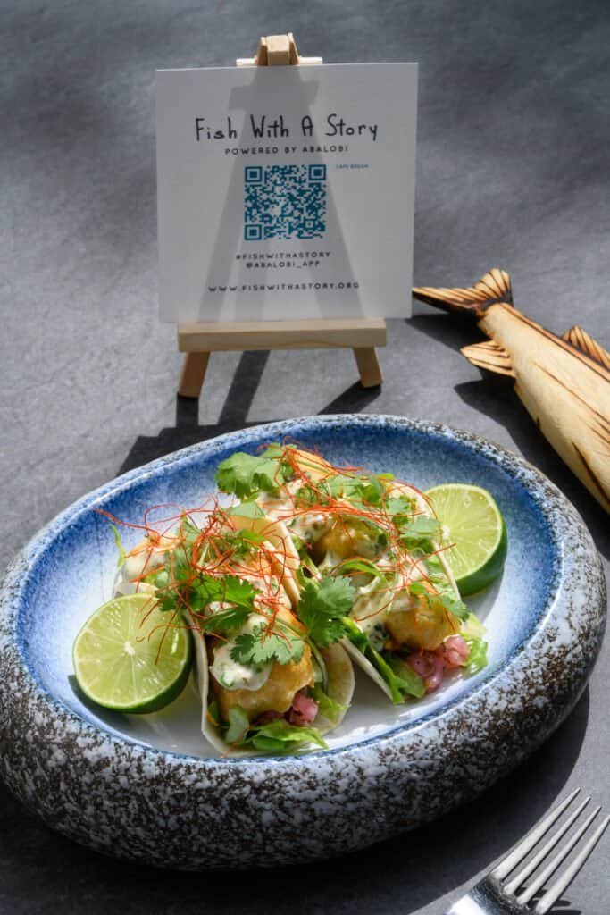 Fresh seafood tacos garnished with lime and herbs at Palm House Boutique Hotel and Spa, a premium South African retreat featuring luxurious accommodations, spa treatments, and fine dining.